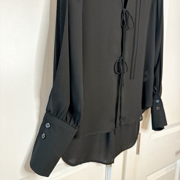 RACHEL COMEY Black Viva Crepe Meryl Blouse | 0 - Picture 10 of 13